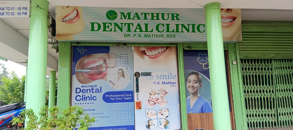 Storefront entrance of Mathur Dental Clinic in Sector 4 Bokaro