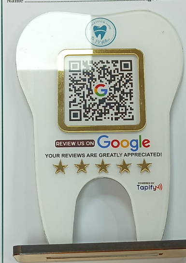 Google Review QR Standee for Mathur Dental Clinic Bokaro